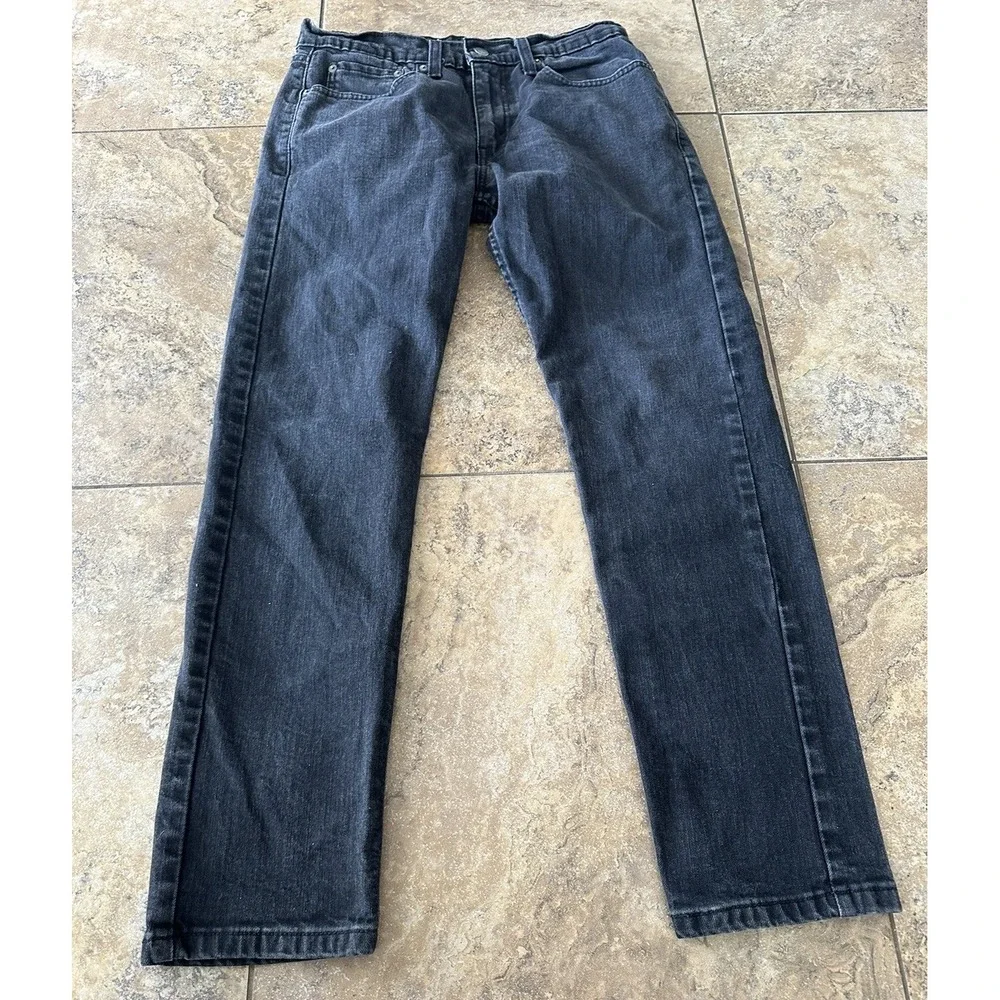 Levis 502 Jeans Mens Size 31x32 Black Denim Fit 30X29